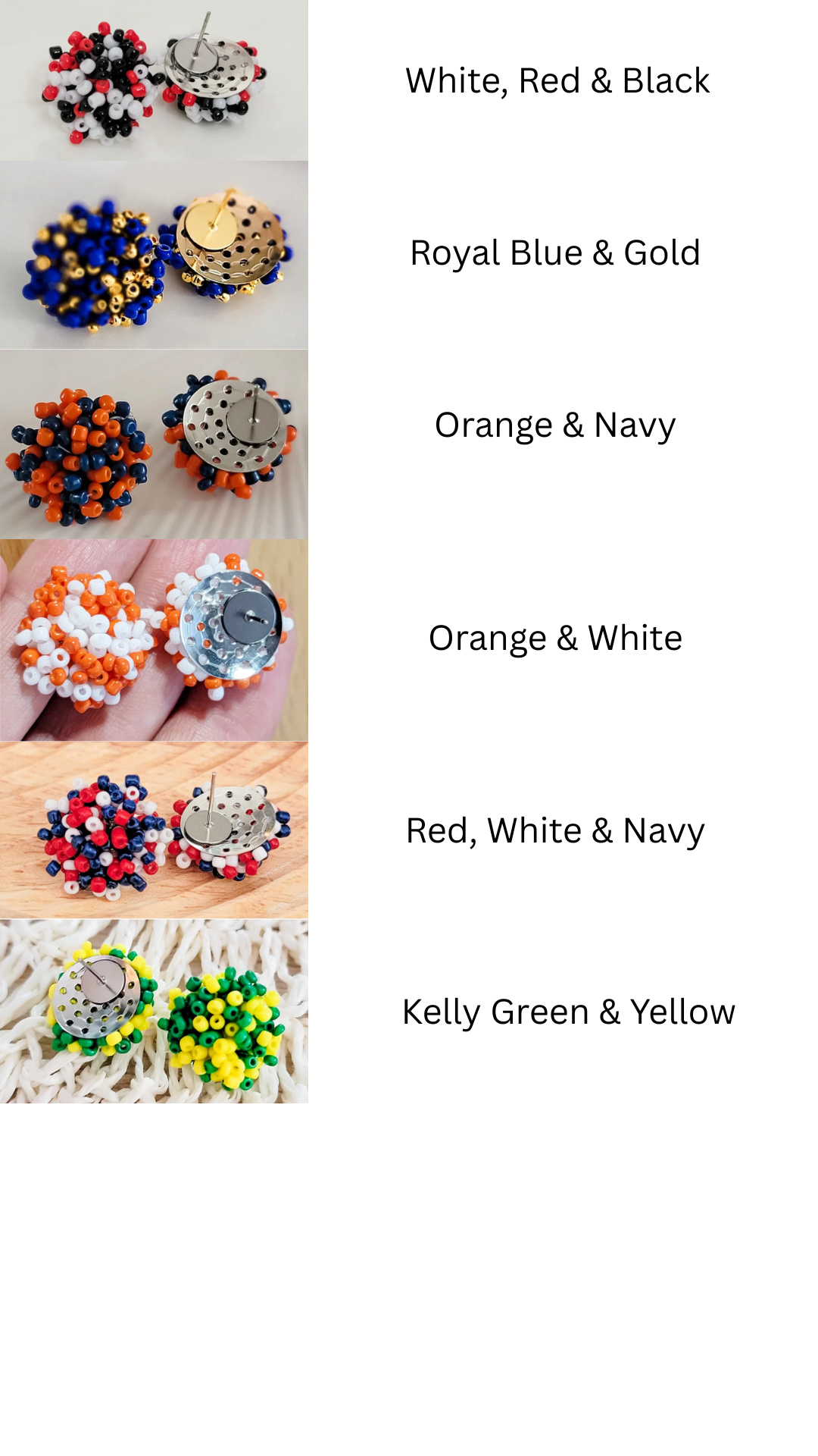 Custom Team Name Earrings