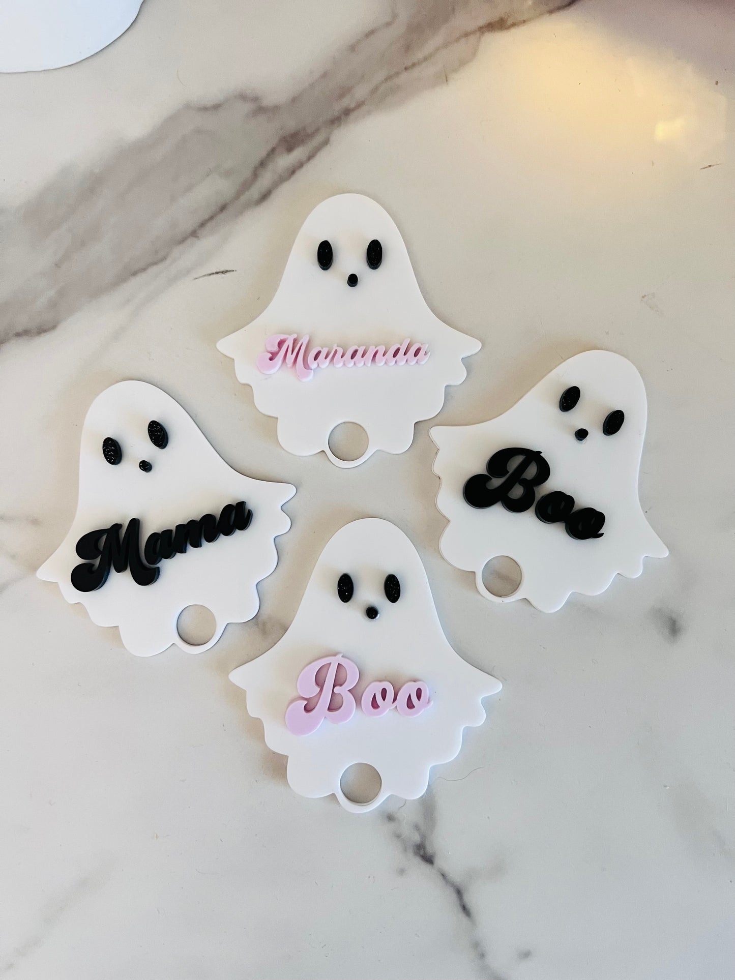 30oz & 40oz Tumbler Halloween Ghost Tags