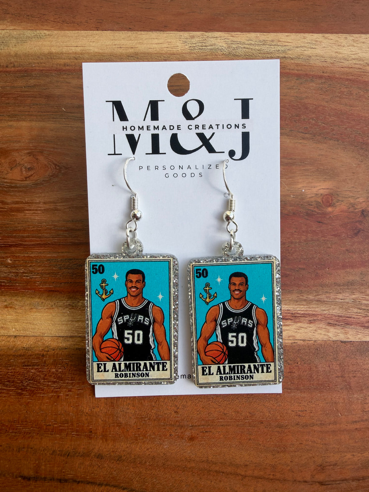 Loteria Card Earrings - OG Spurs Edition