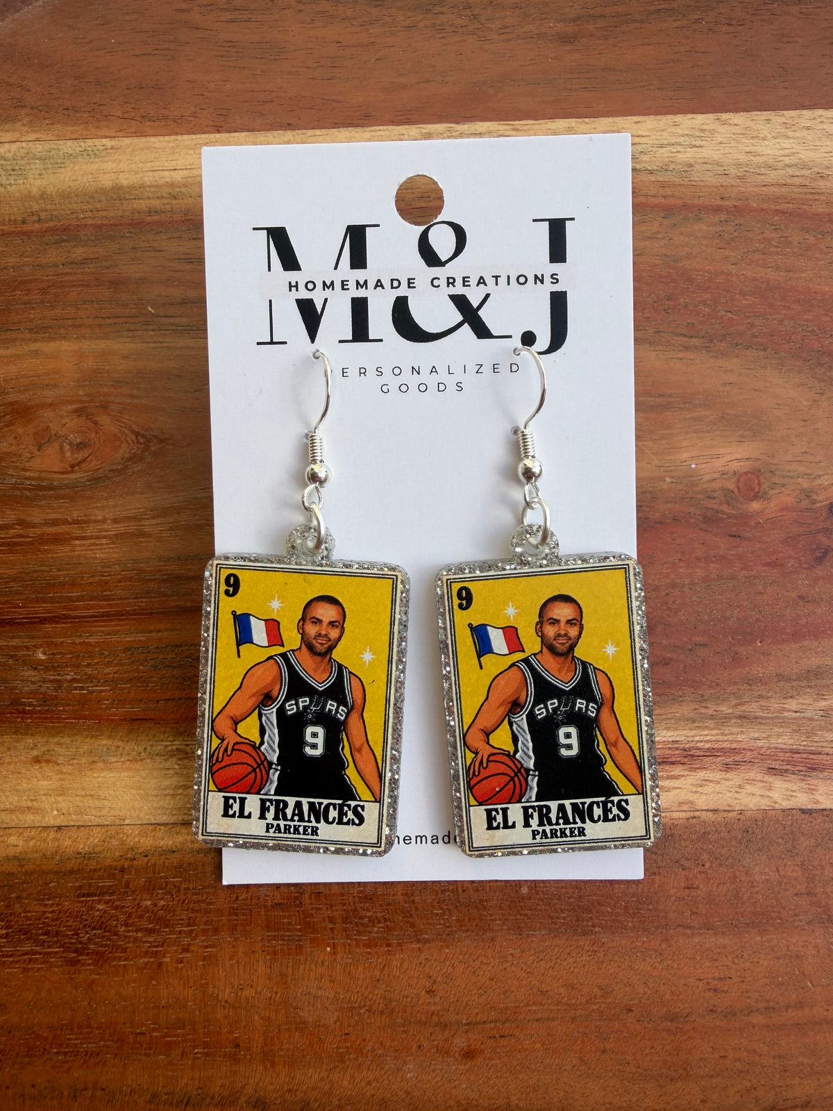 Loteria Card Earrings - OG Spurs Edition