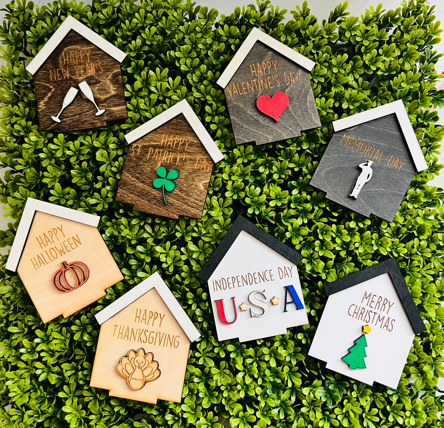 Holiday House Add-On | Seasonal Insert for Personalized Home Centerpiece