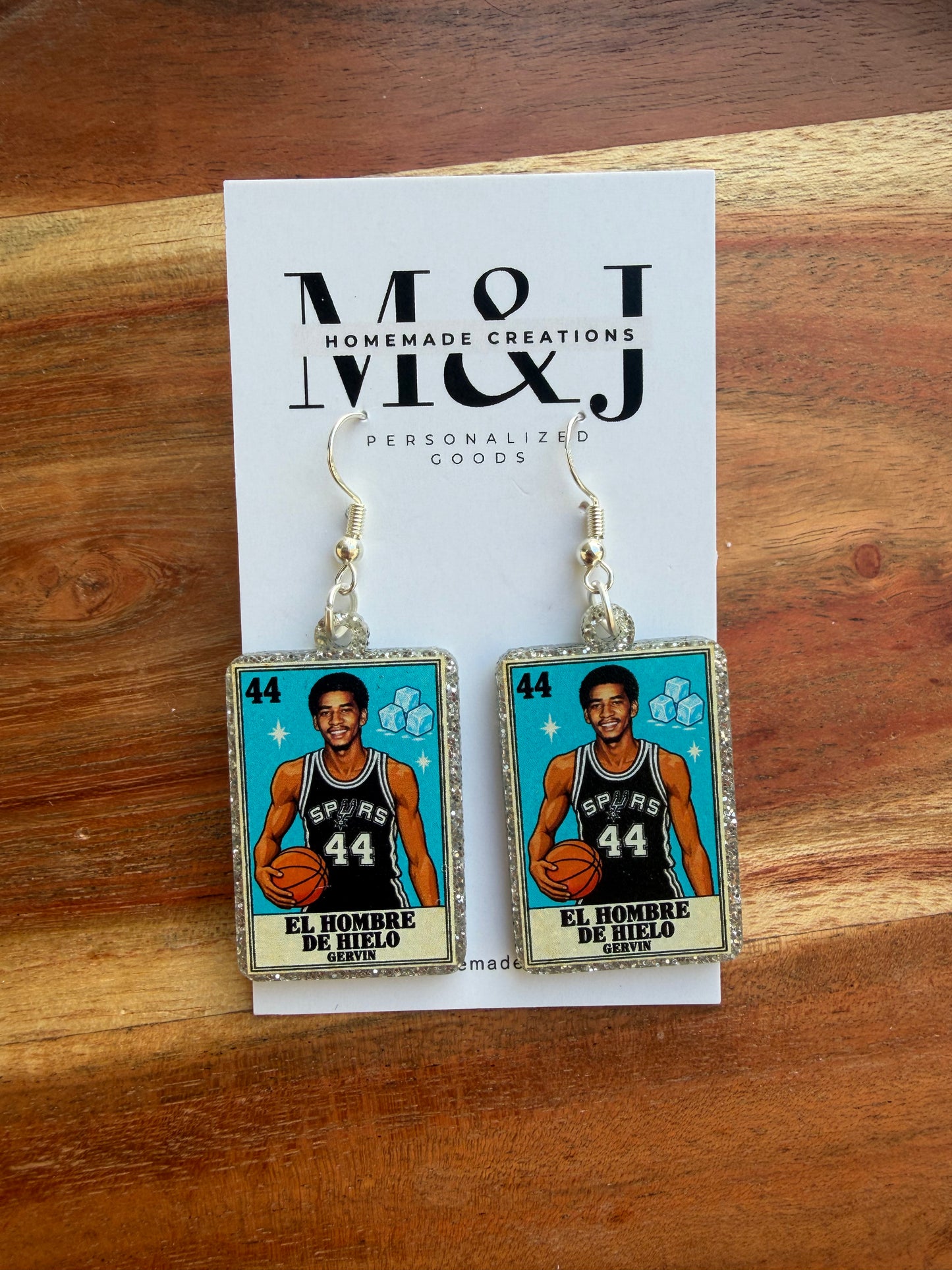 Loteria Card Earrings - OG Spurs Edition