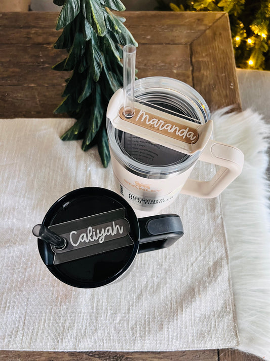 30 & 40 oz Clear Stanley Quencher Name Plate