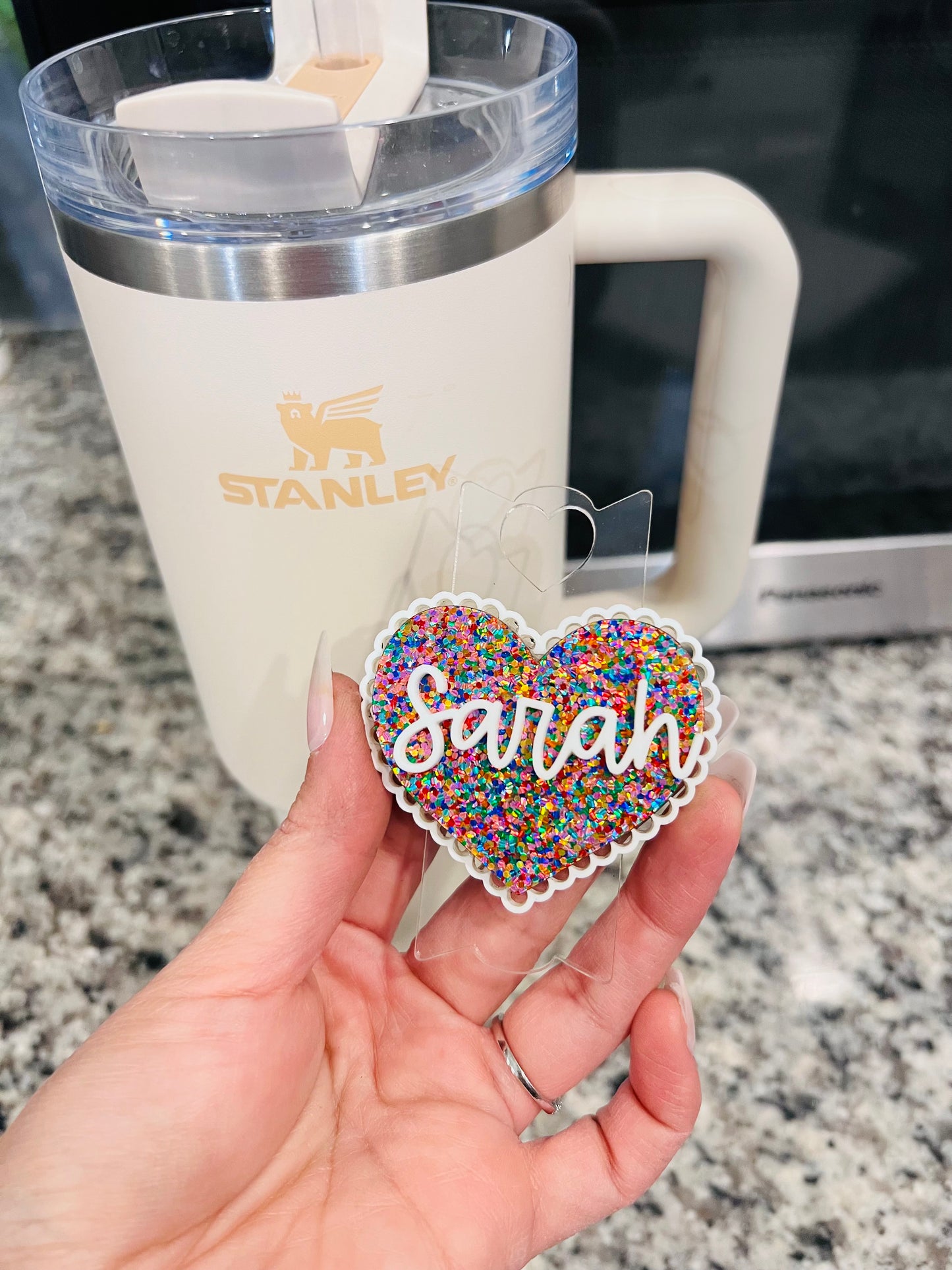 Valentine's Day Heart Stanley Name Plate