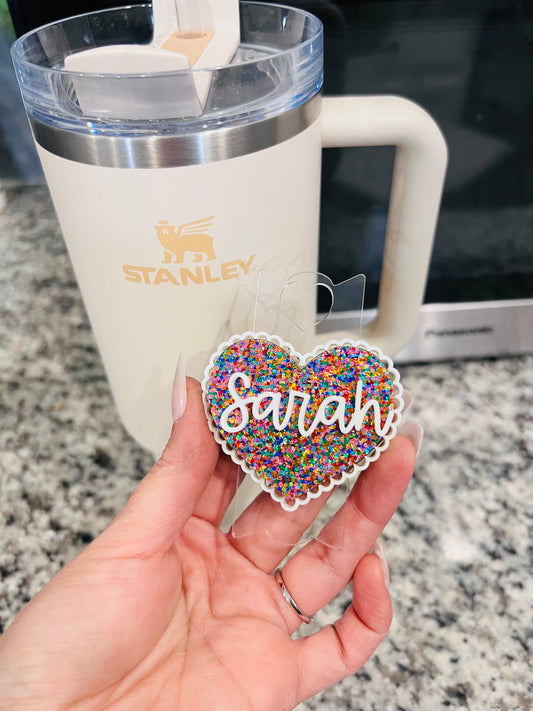 Valentine's Day Heart Stanley Name Plate