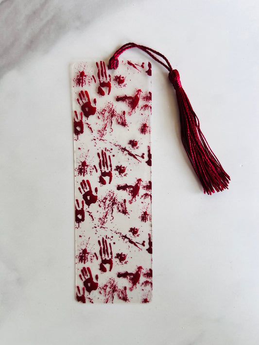 Blood handprints Bookmark