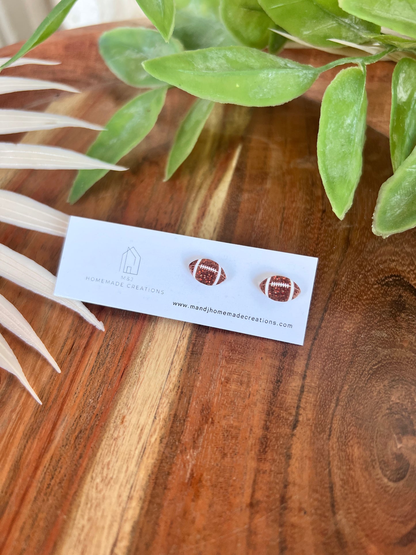 Glitter Sports Stud Earrings