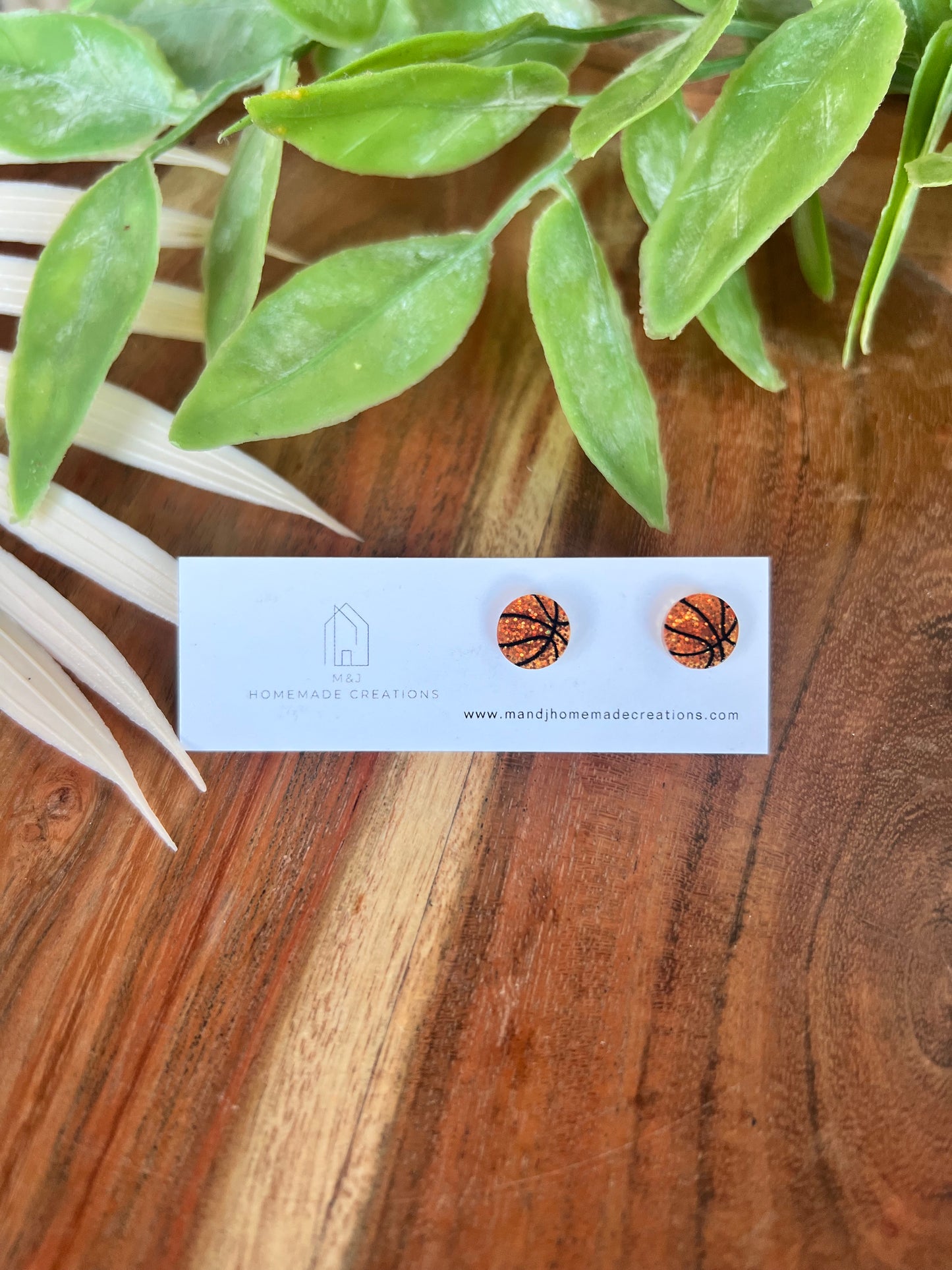 Glitter Sports Stud Earrings