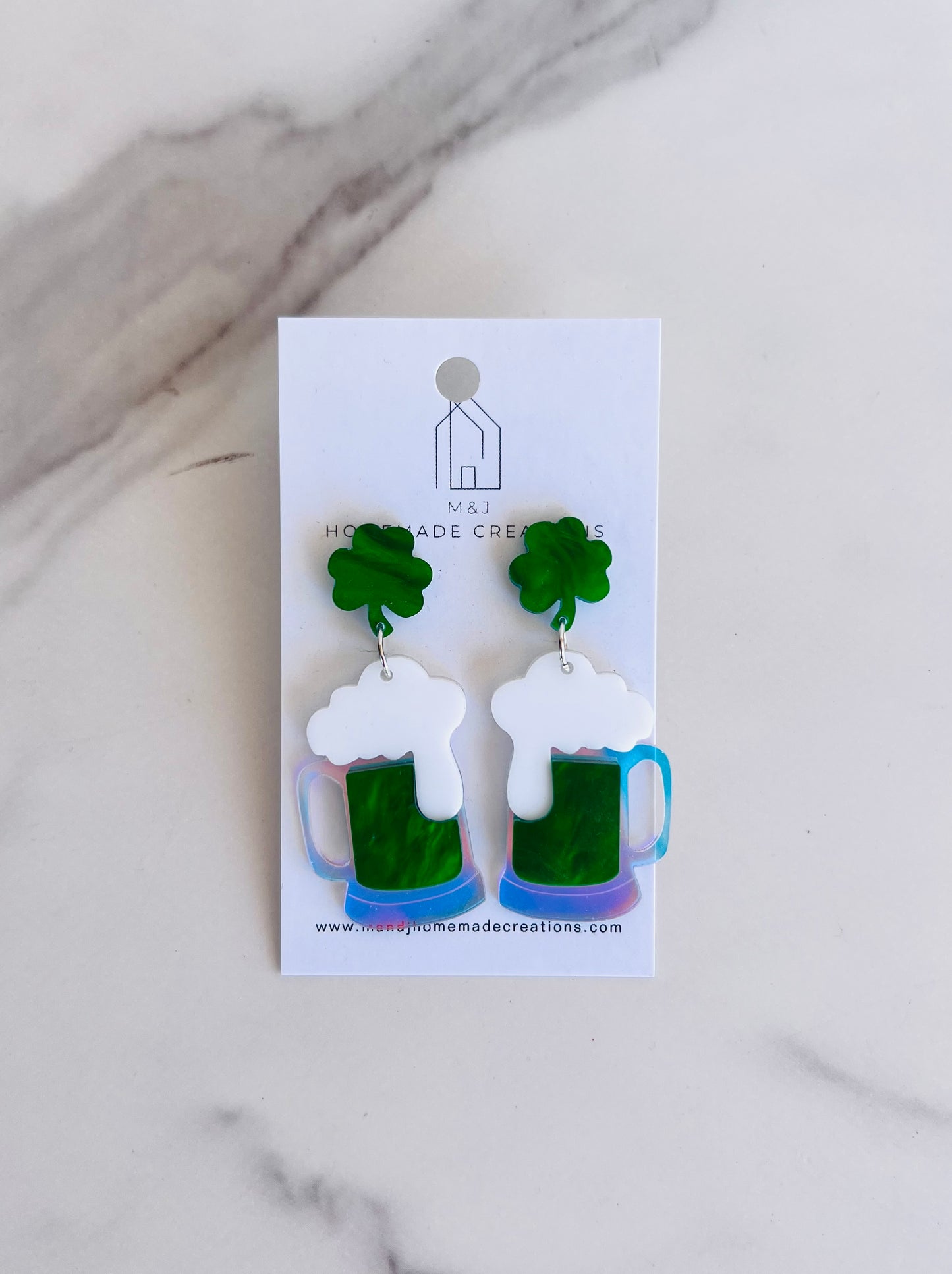 Green Beer Mug Dangles