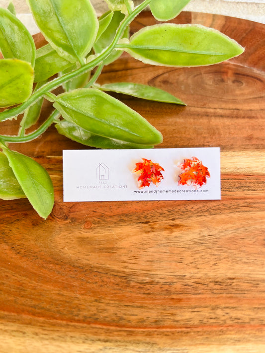 Fall Scattered Leaf Studs