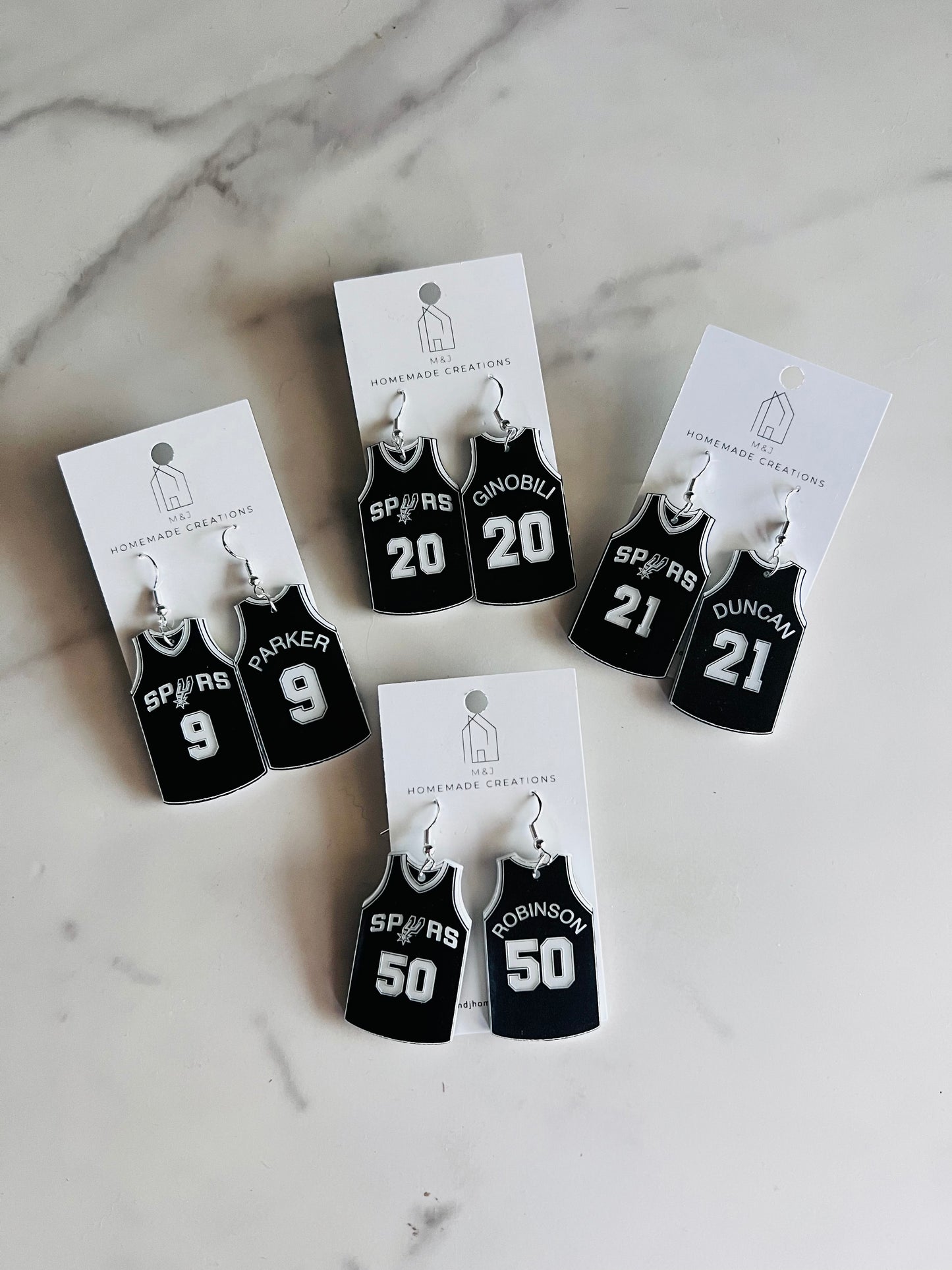 Spurs Jersey Earrings