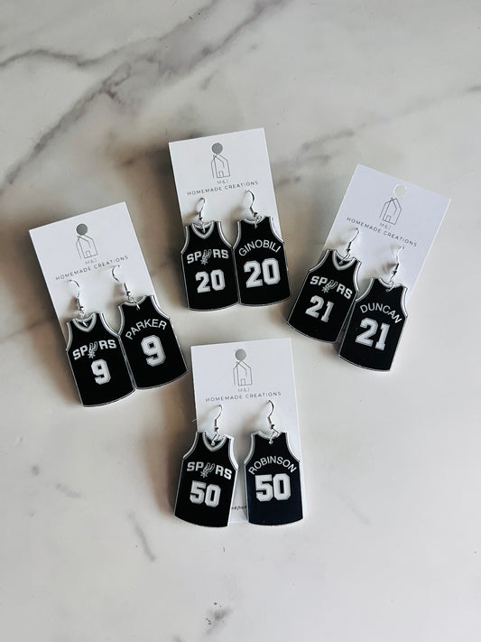 Spurs Jersey Earrings