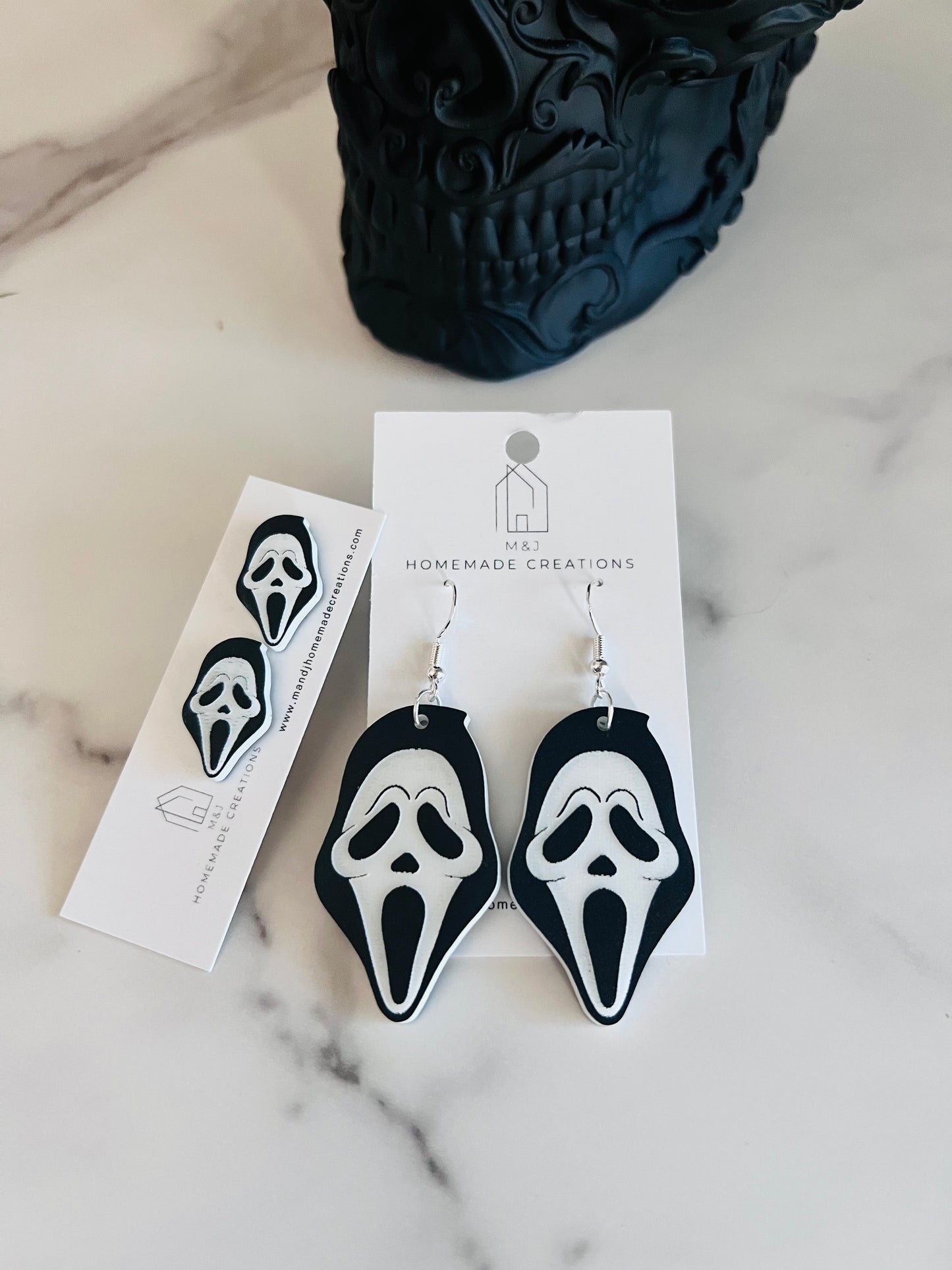 Ghost Face Studs & Dangles