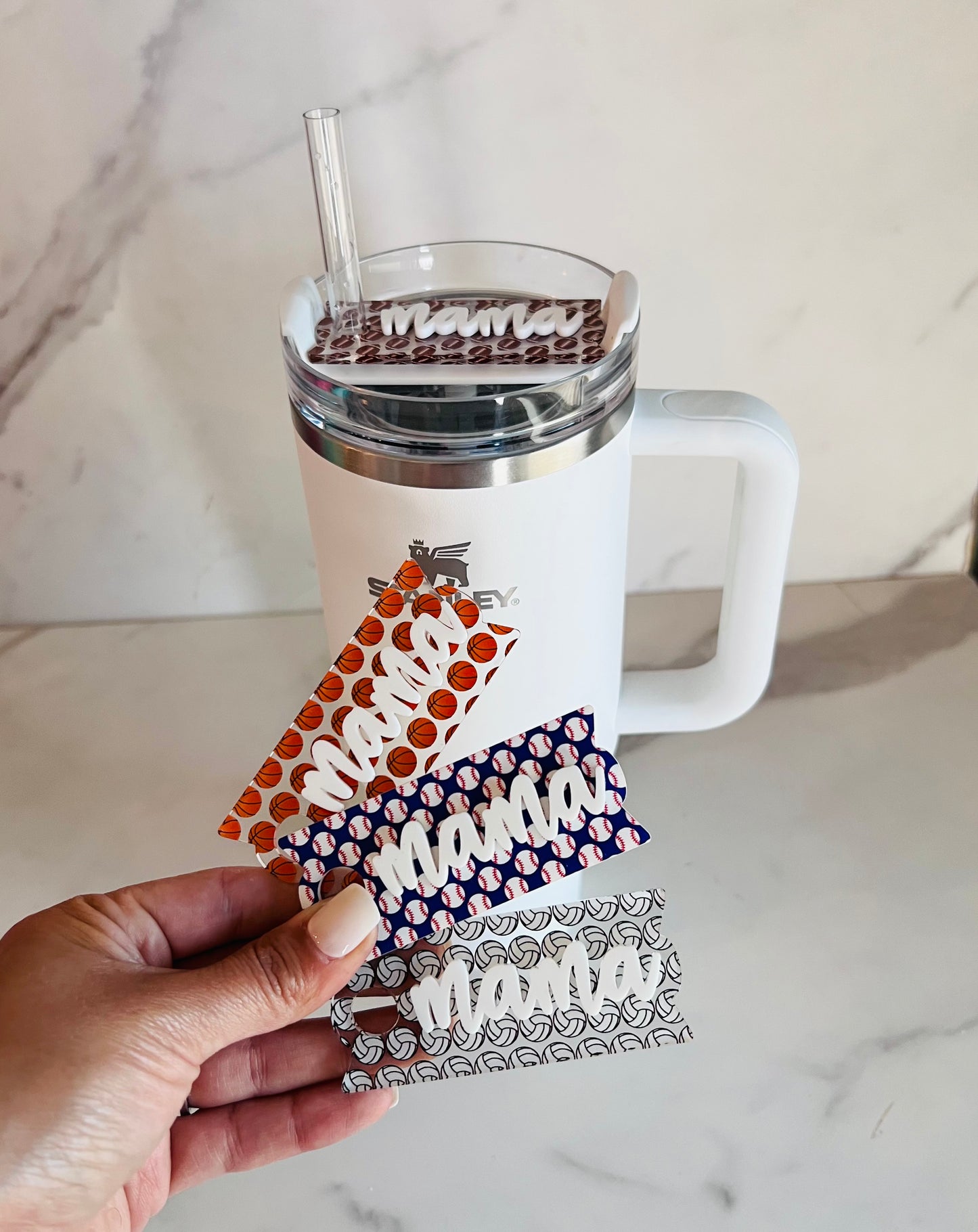 30 oz & 40oz Stanley Quencher Name Plates - Sports Mama