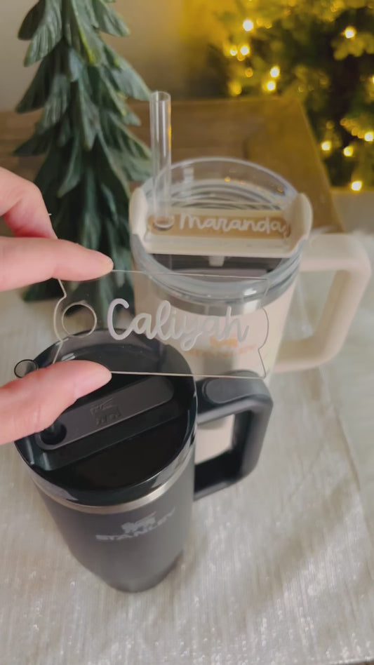 30 & 40 oz Clear Stanley Quencher Name Plate