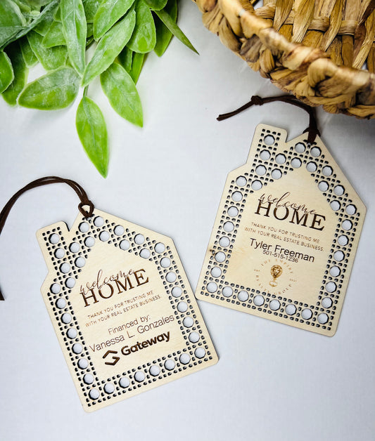 Cane Rattan Realtor House Tags