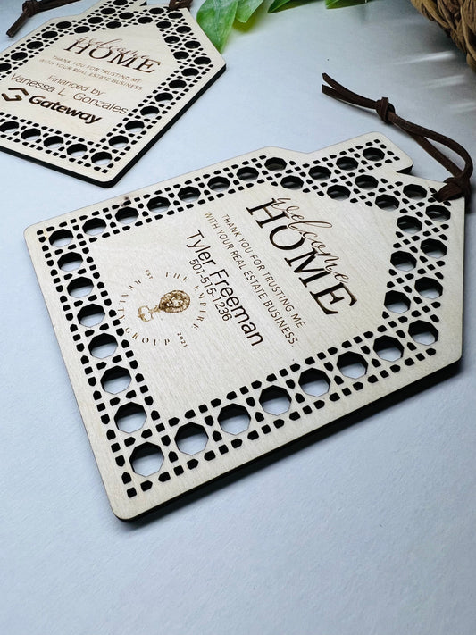 Cane Rattan Realtor House Tags
