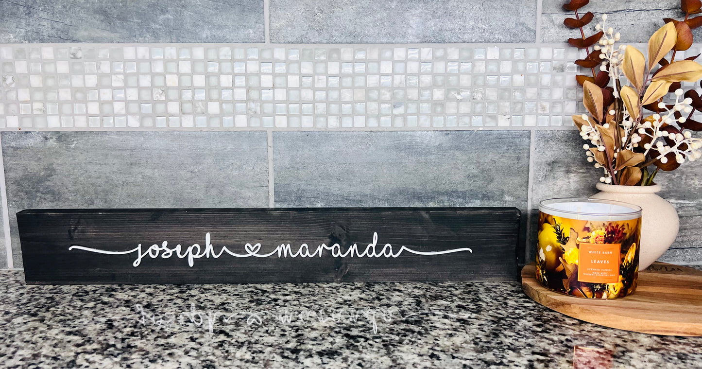 Couples Name Pallet Sign