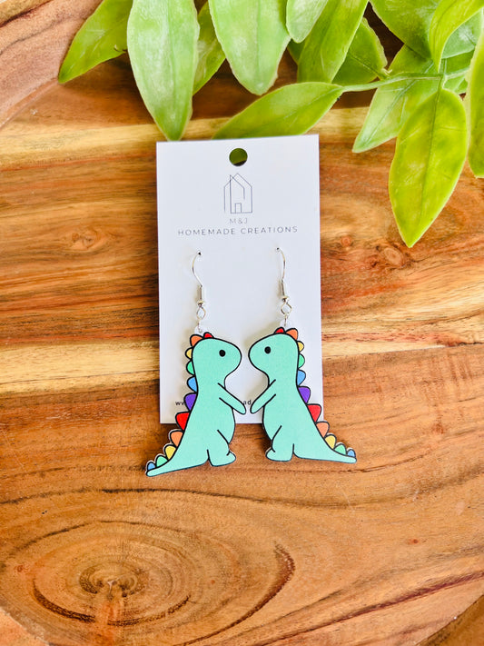 Rainbow Dinosaur Dangles