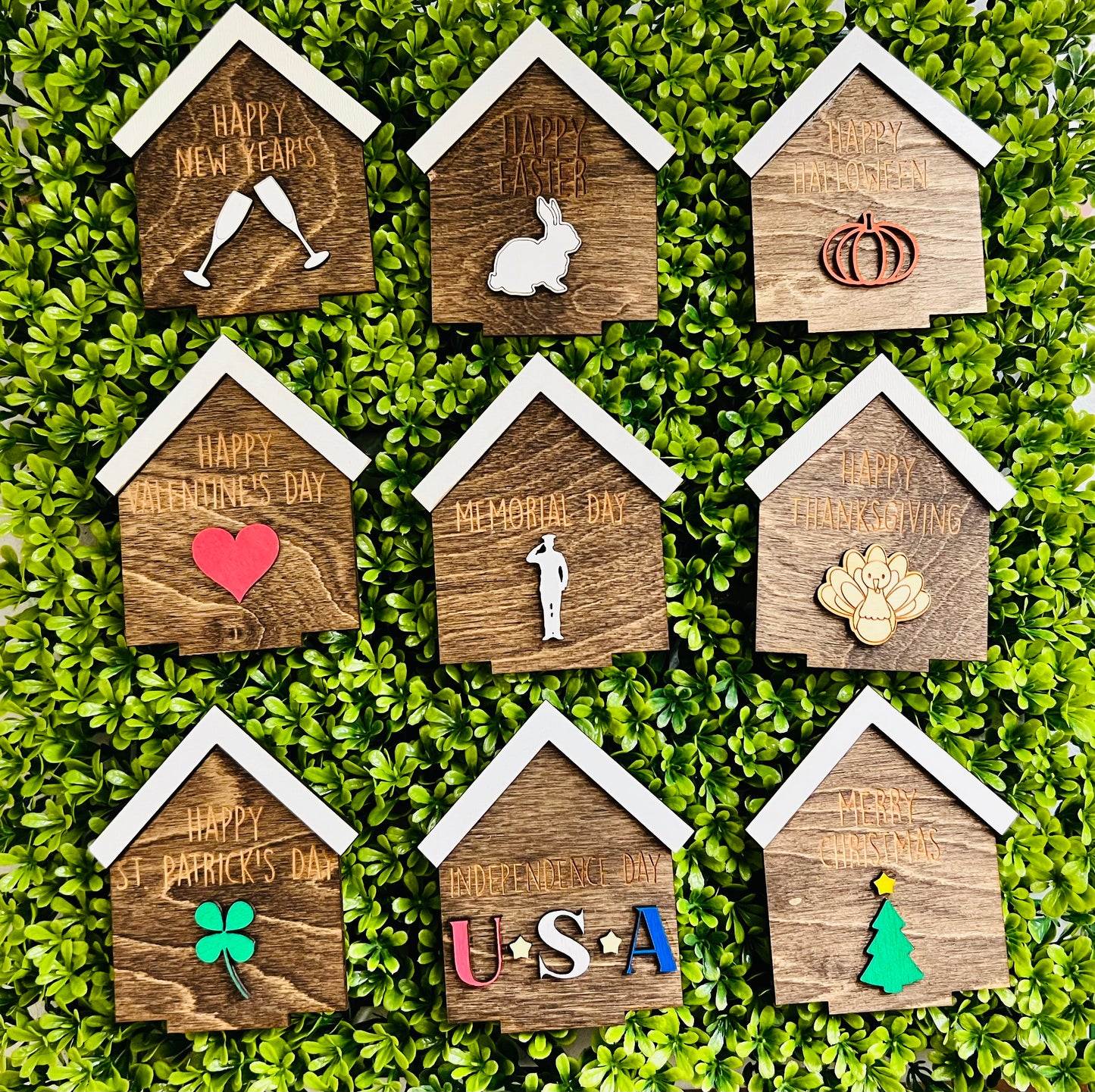 Holiday House Add-On | Seasonal Insert for Personalized Home Centerpiece