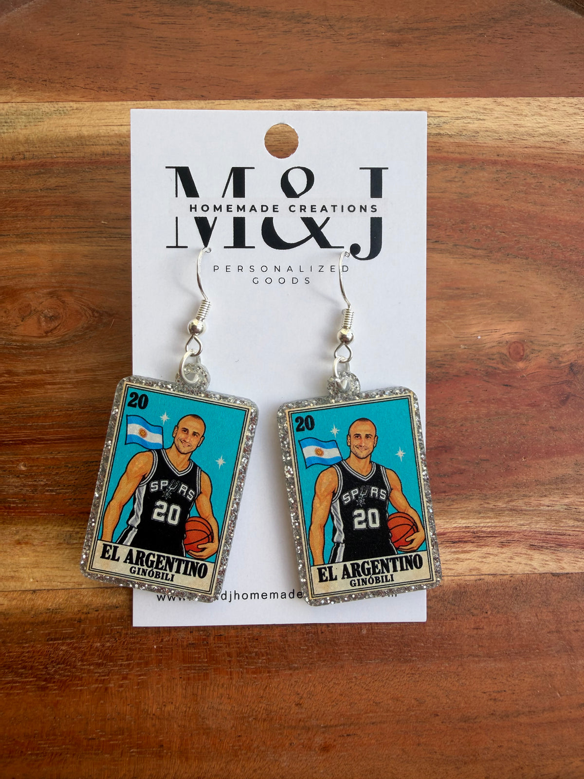 Loteria Card Earrings - OG Spurs Edition