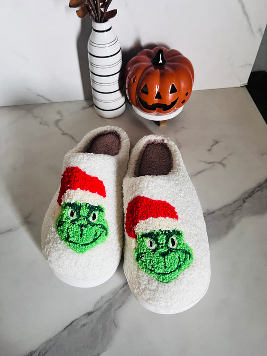The Grinch Face Cozy Slippers