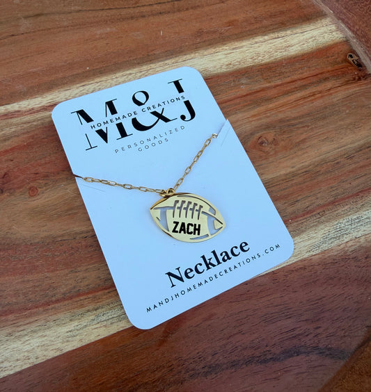 Personalized Football Necklace
