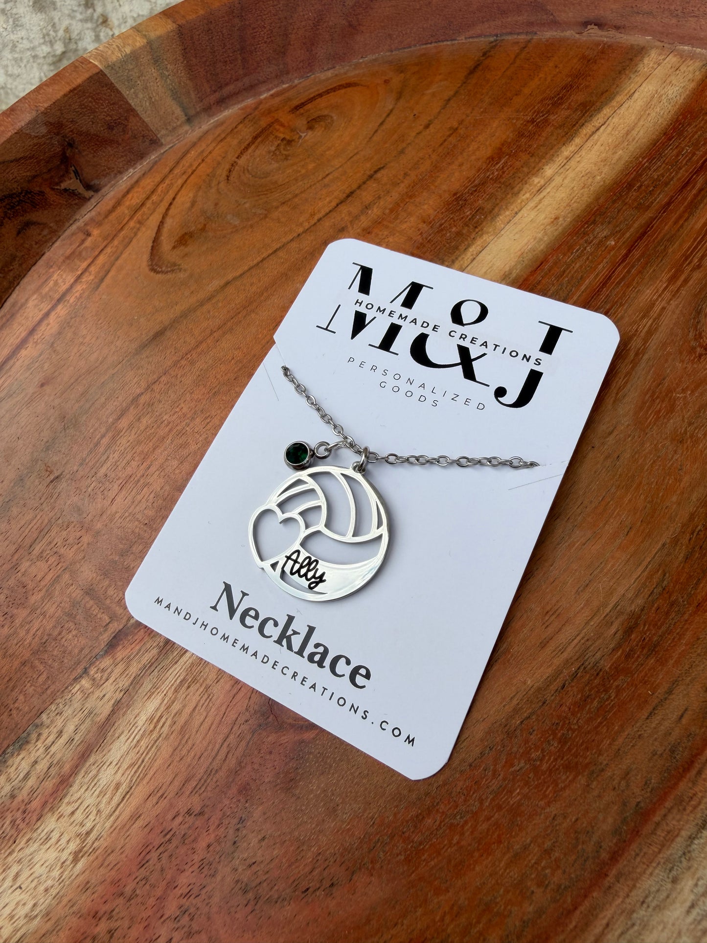 Personalized Volleyball Necklace