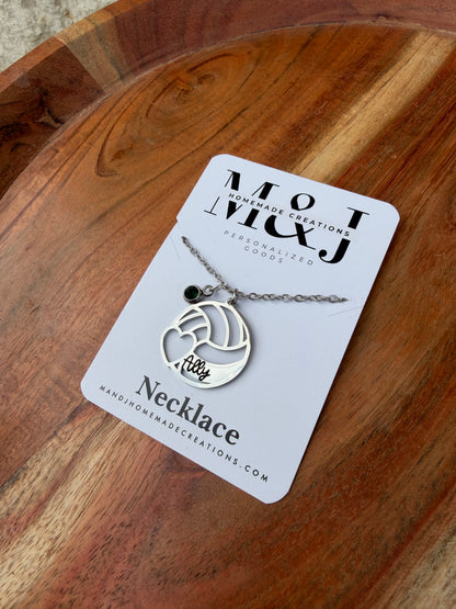 Personalized Volleyball Necklace