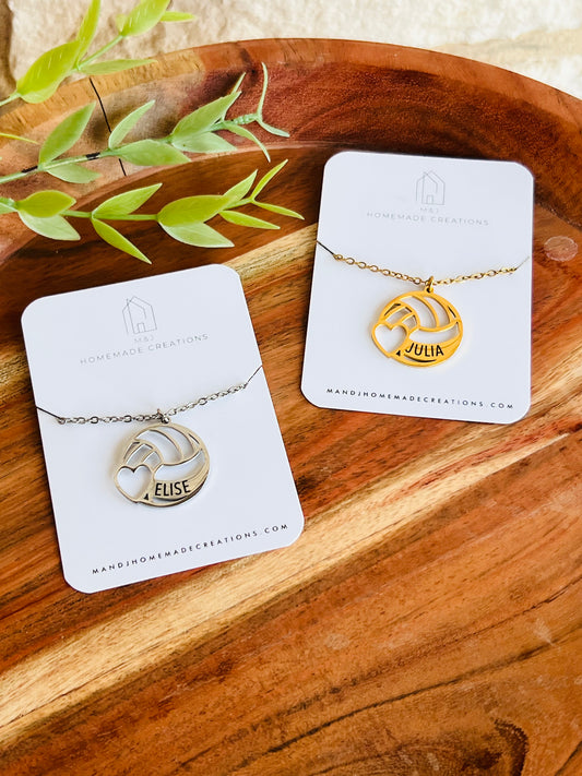Personalized Volleyball Necklace