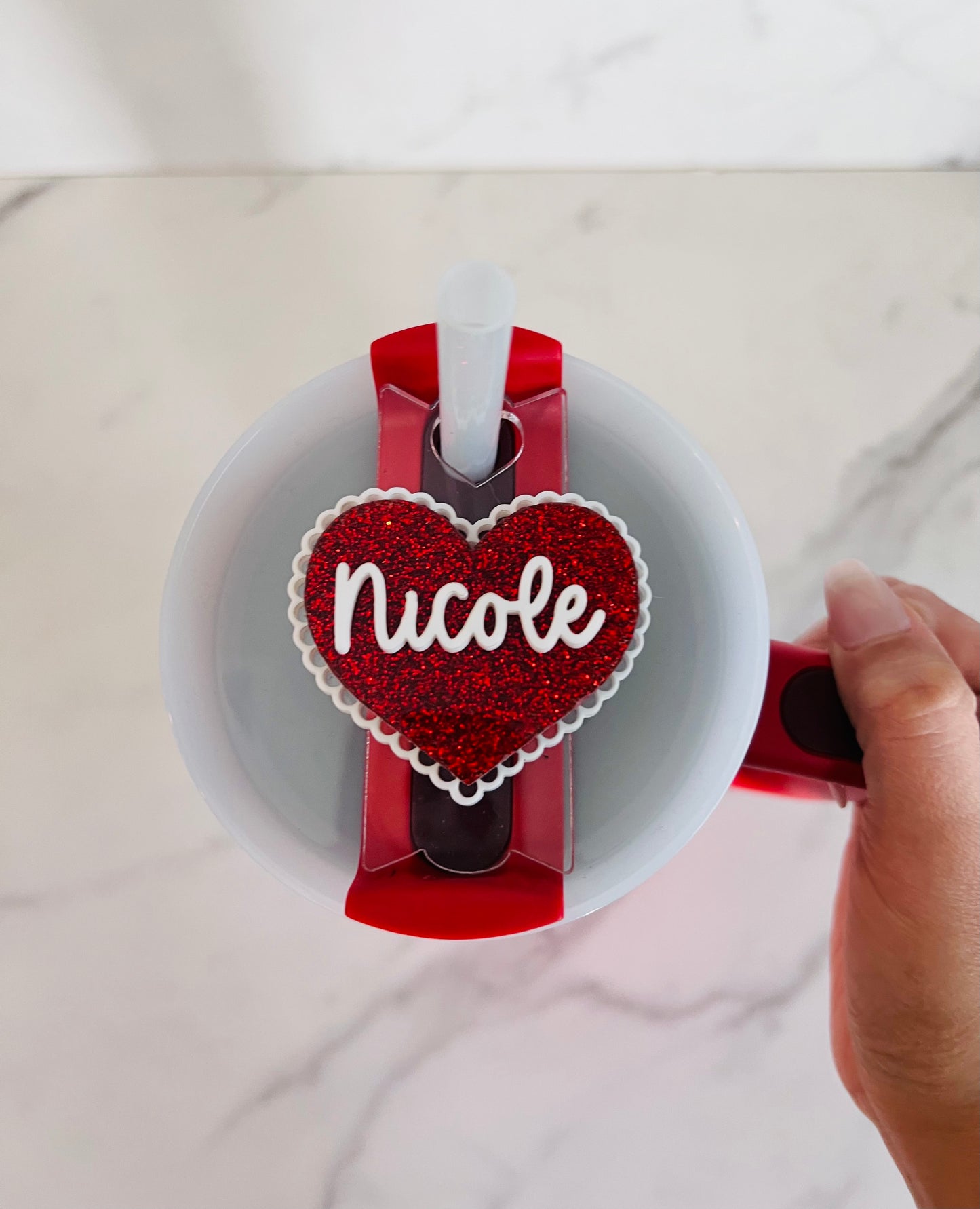 Valentine's Day Heart Stanley Name Plate