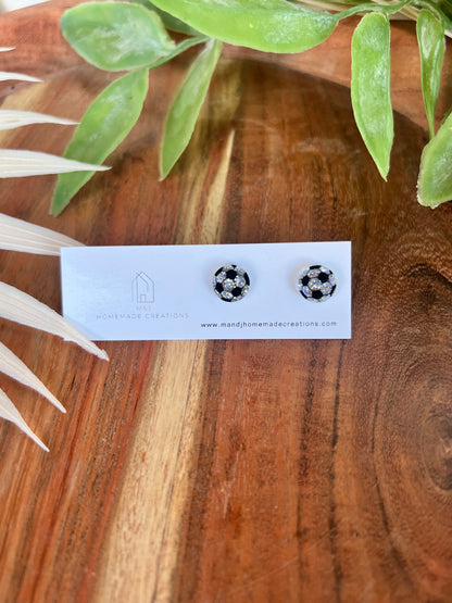 Glitter Sports Stud Earrings