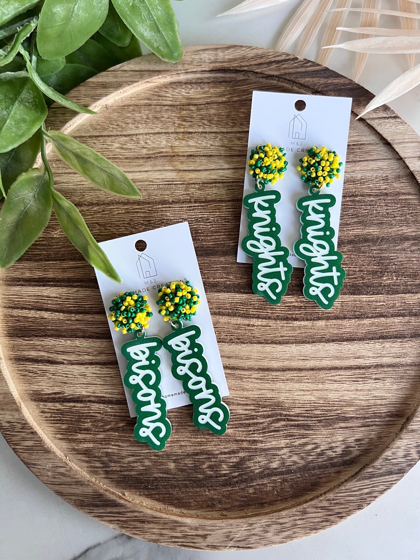 Custom Team Name Earrings