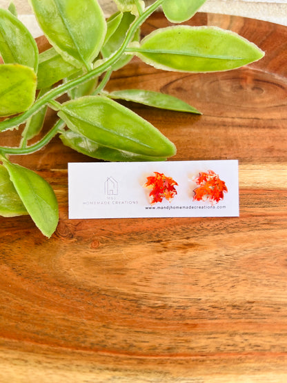 Fall Scattered Leaf Studs