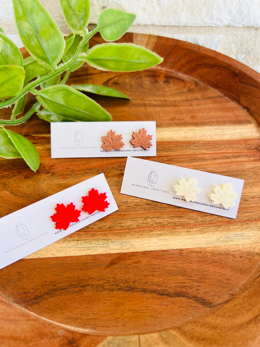 Matte Leaf Studs
