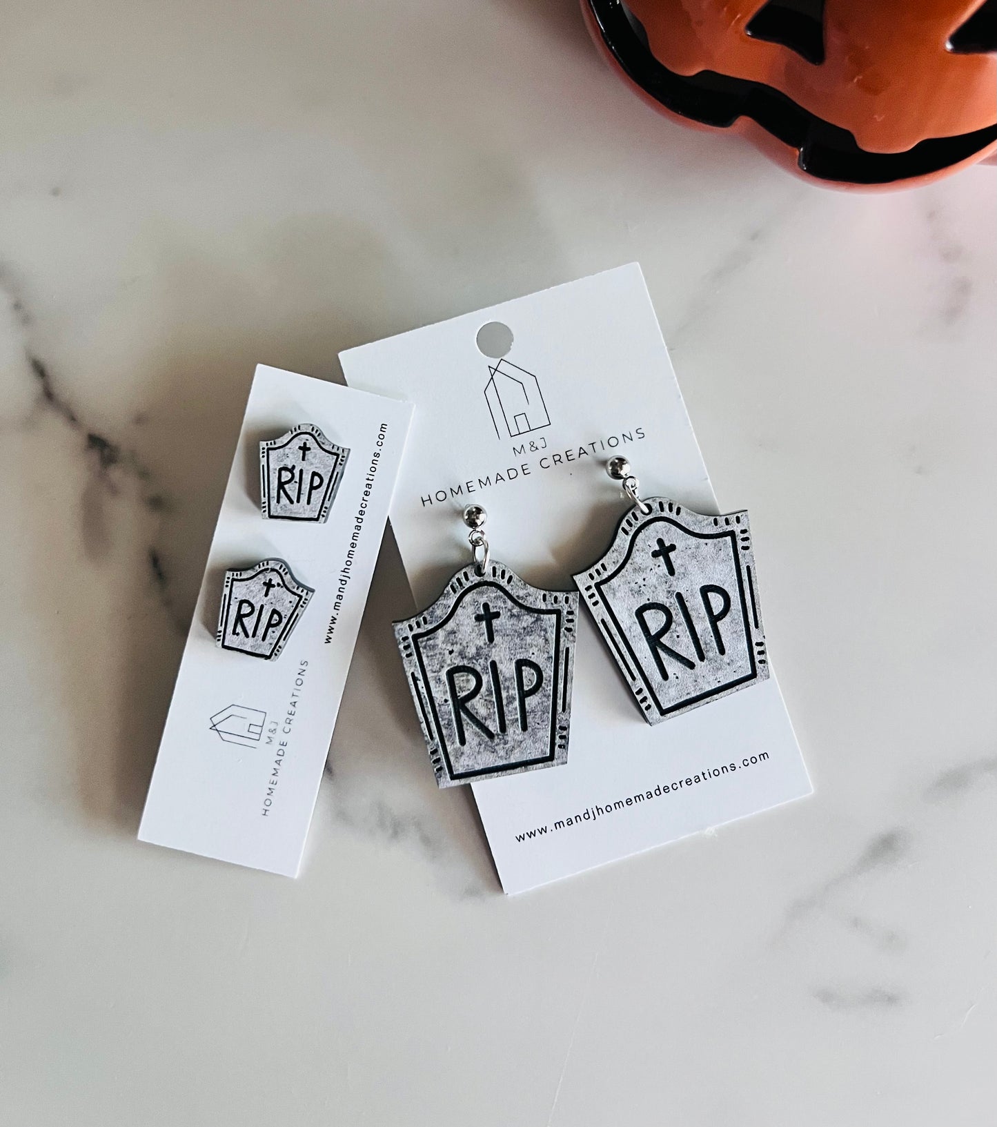 RIP Tombstone Studs & Dangles