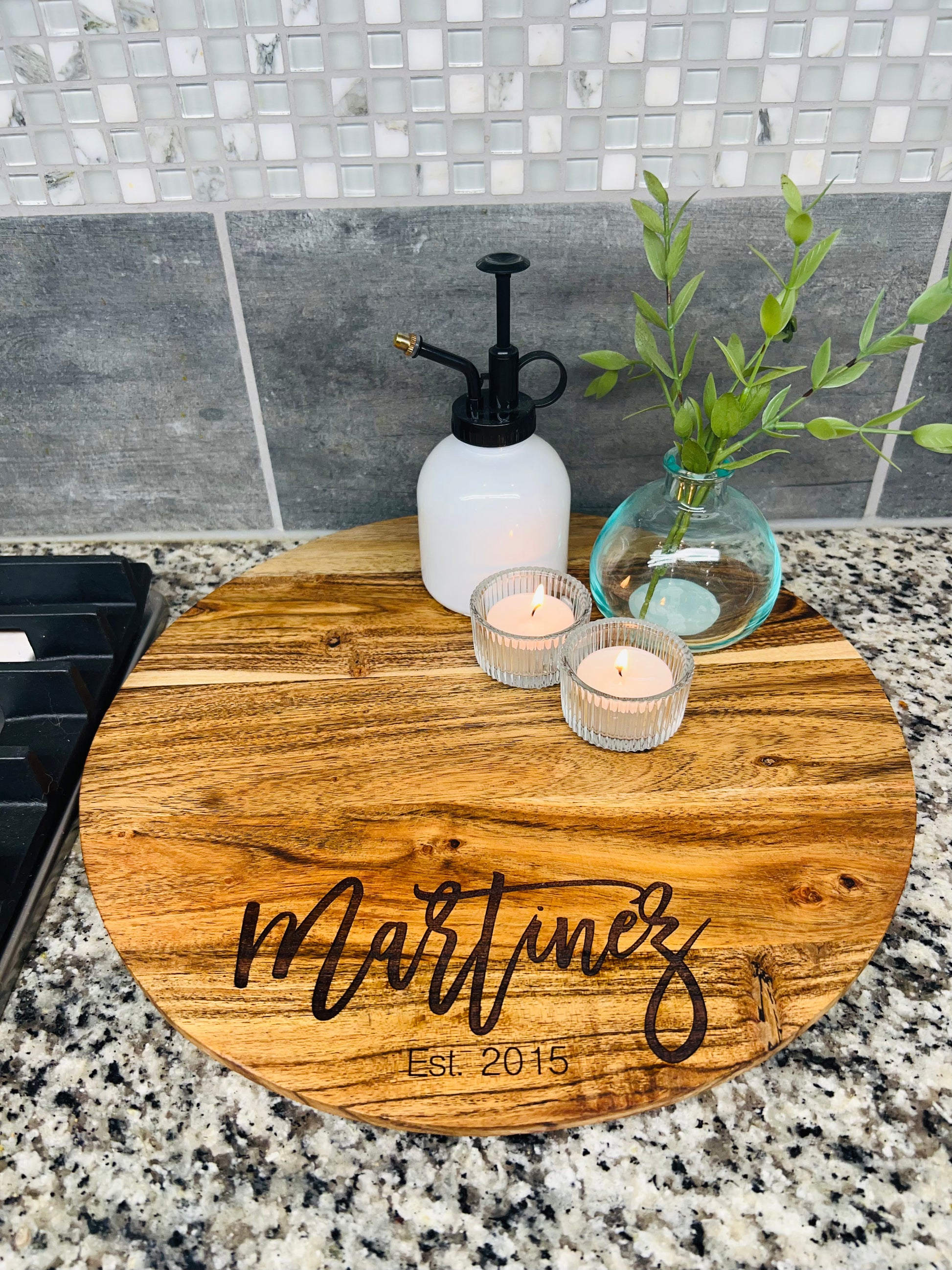 Personalized Round Wooden Board – MandJ Homemade Creations