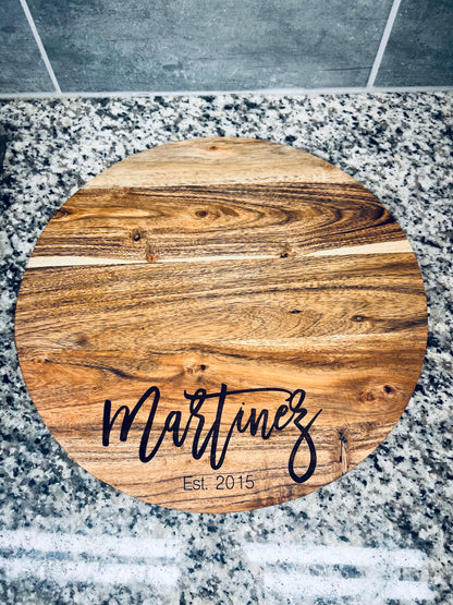 Personalized Round Wooden Board