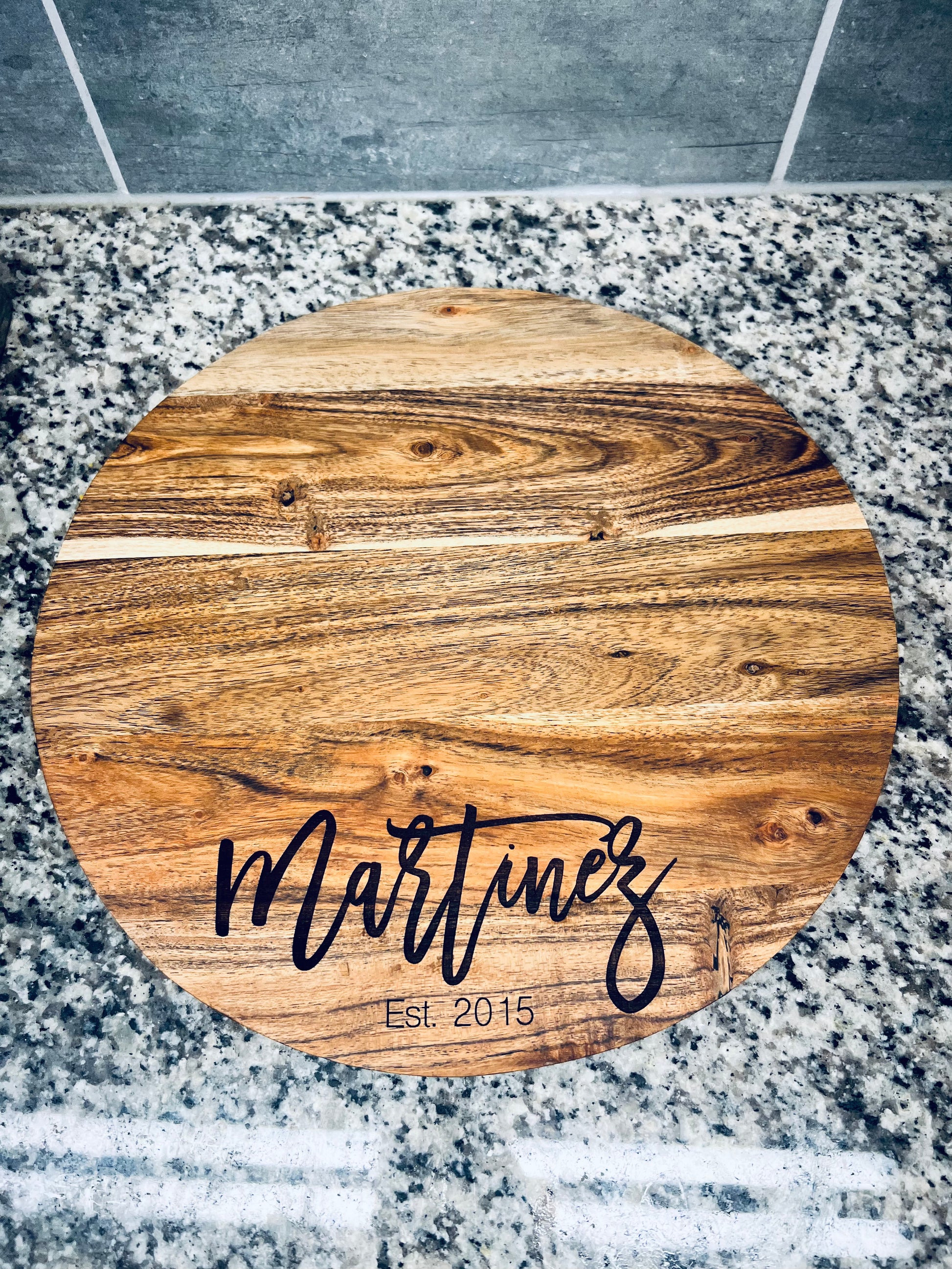 Personalized Round Wooden Board – MandJ Homemade Creations